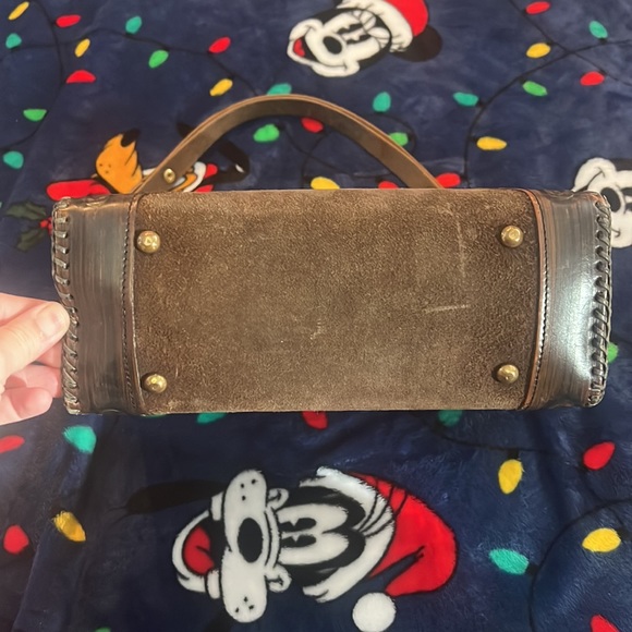 Vintage Joo Kay Hand Tooled Leather Purse Handbag Brown Western Shoulder - Picture 7 of 11